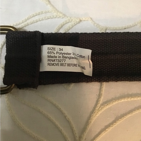 Men’s size 34 double d ring canvas belt - Picture 5 of 5